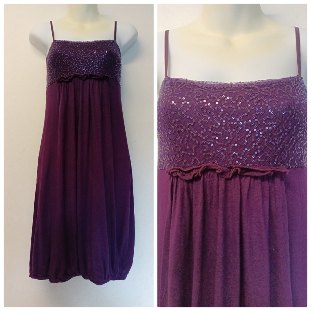 Shelly purple dress spaghetti strap dress